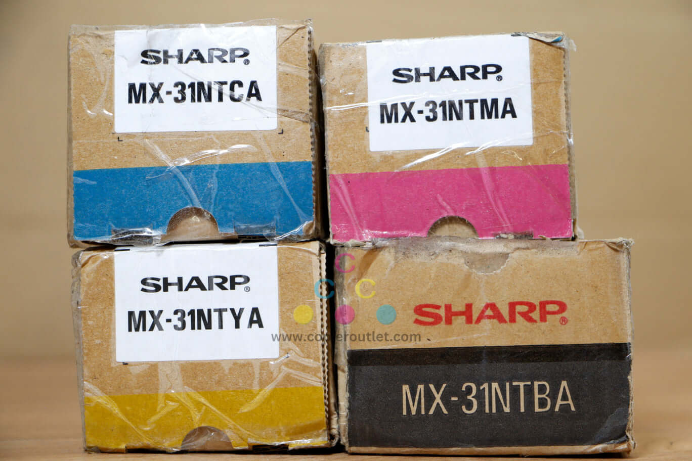 Genuine Sharp MX2600N/MX3100N CMYK MX-31NT Toner Cartridge Set Same Day Shipping