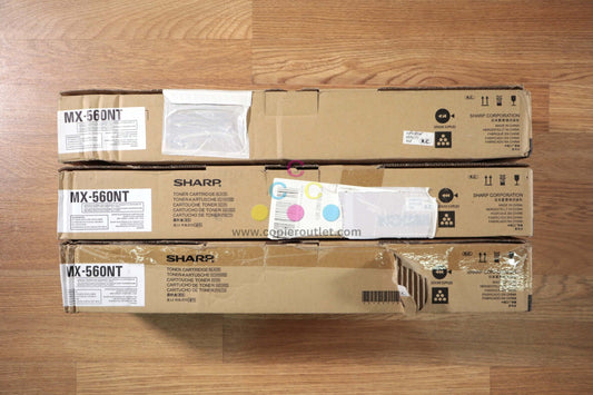 Genuine Lot of 3 Sharp MX-560NT Black Toner MX-M2630,M2651,M3050,M3051 Same Day! - copier-clearance-center