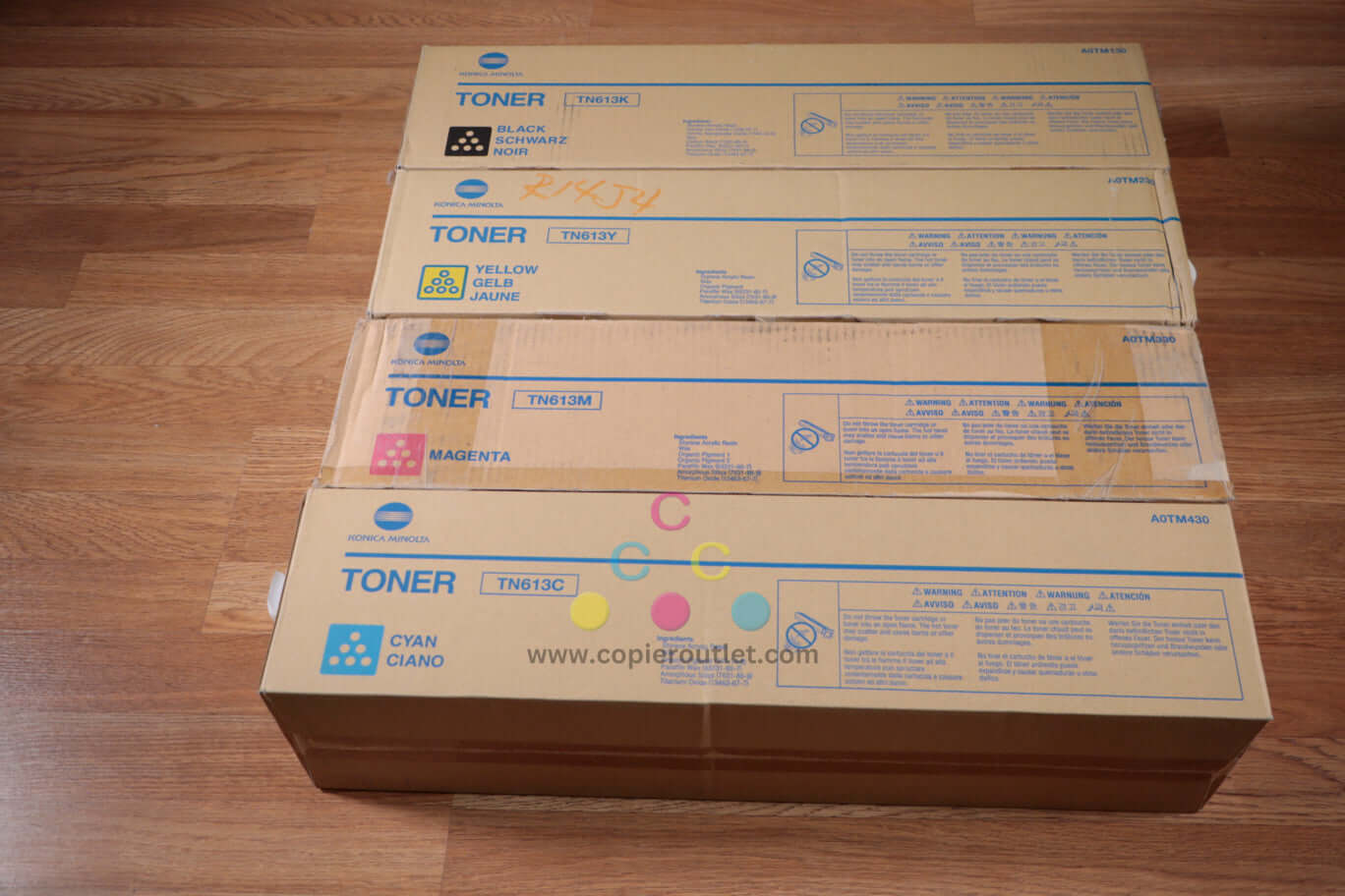 OEM Konica TN613 CMYK Toner Set For BH C452/C552/C652 Same Day Ship