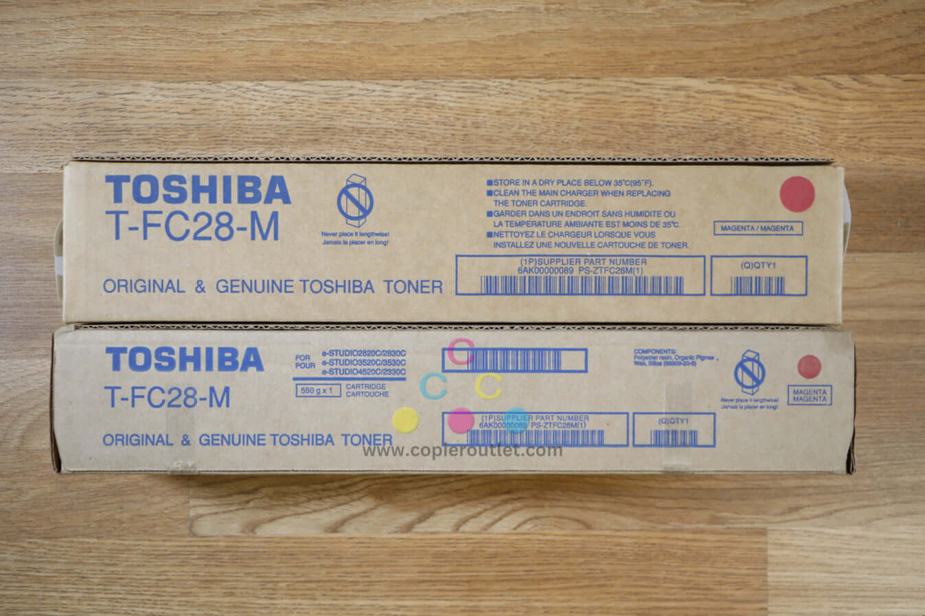 Lot of 2 Toshiba T-FC28 M Toner Cartridges eSTUDIO 2330C/4520C Same Day Shipping