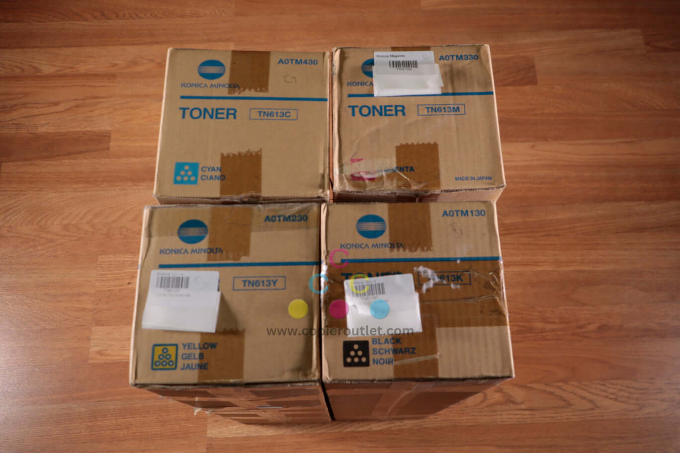 OEM Konica TN613 CMYK Toner Set For BH C452/C552/C652 Same Day Ship