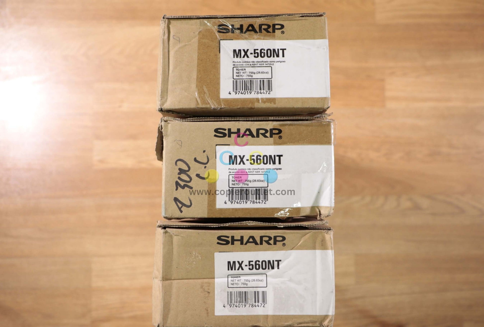 Genuine Lot of 3 Sharp MX-560NT Black Toner MX-M2630,M2651,M3050,M3051 Same Day! - copier-clearance-center