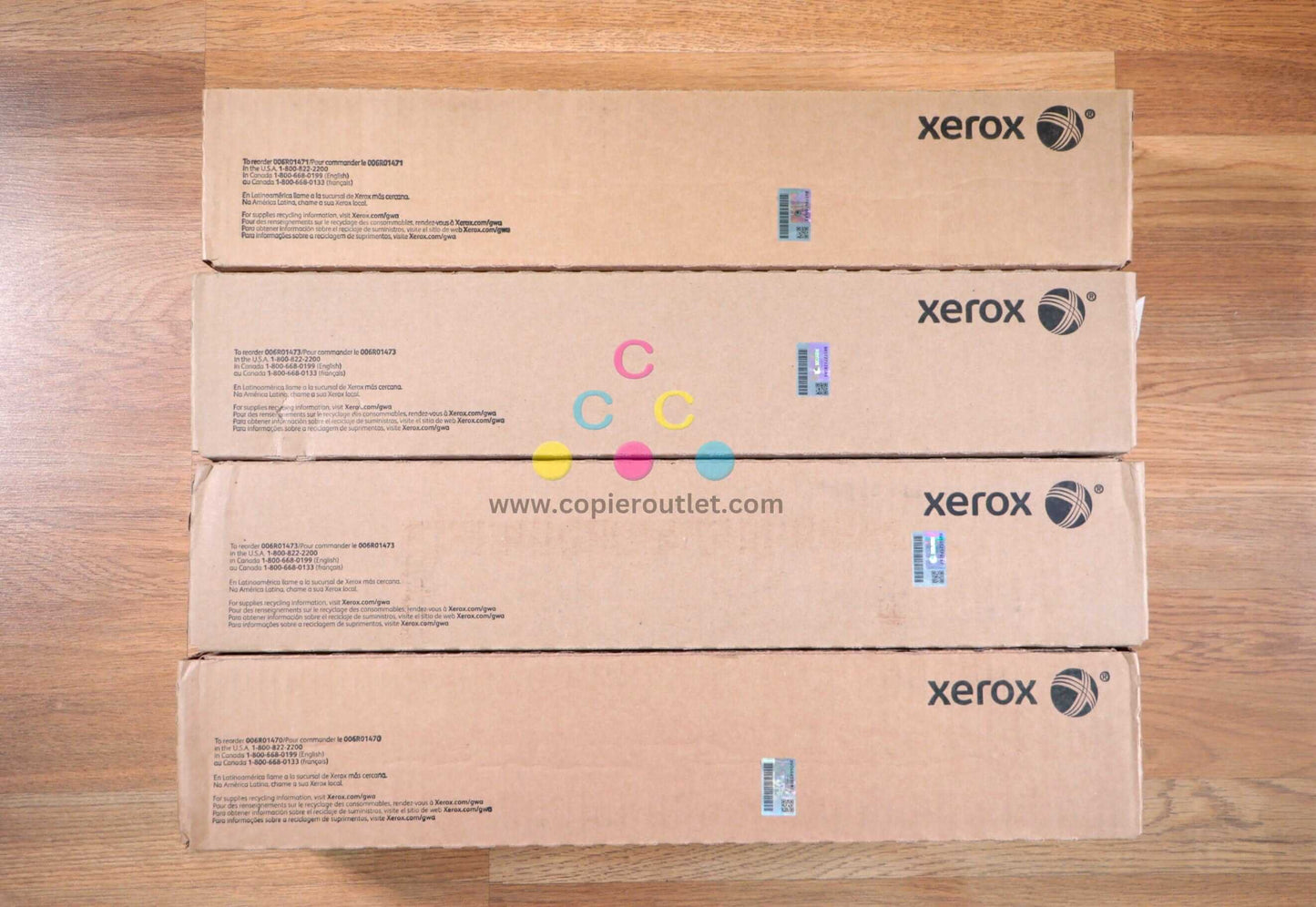 Lot of 4 Xerox Color 800 / 1000 Press CYYK Dry Ink Toner Cartridges Same Day Shi