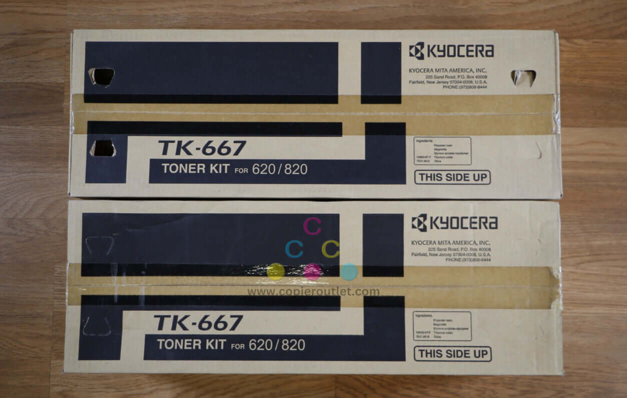 Lot of 2 Kyocera 620/820 TK-667 Black Toner Kit Same Day Shipping!!