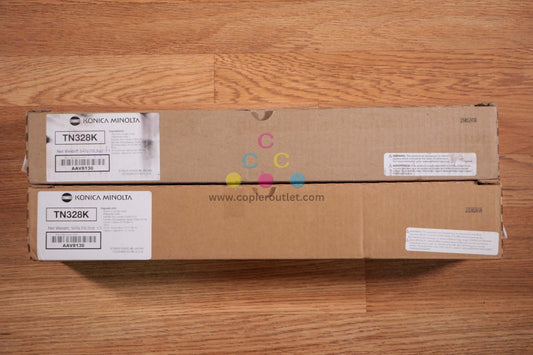 Lot of 2 Konica Minolta TN328 (KK) Toner bizhub250i/ 300i/ 360i/ 450i/ 550i/ 650 - copier-clearance-center
