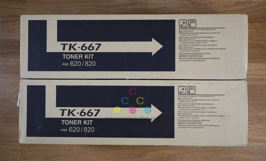 Lot of 2 Kyocera 620/820 TK-667 Black Toner Kit Same Day Shipping!!