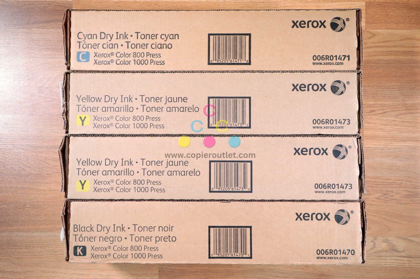Lot of 4 Xerox Color 800 / 1000 Press CYYK Dry Ink Toner Cartridges Same Day Shi