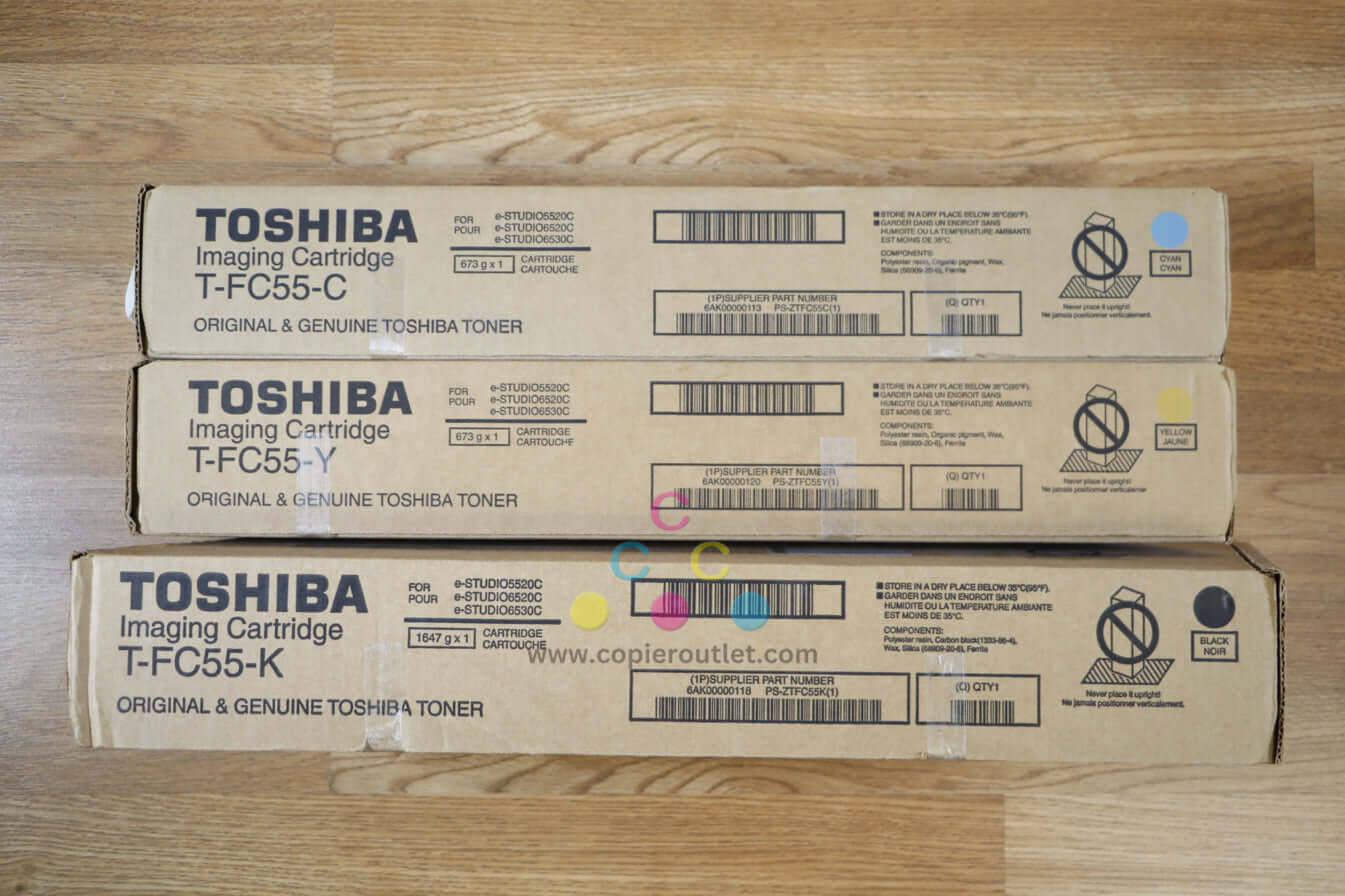 Genuine Toshiba T-FC55 CYK Toner Cartridge eSTUDIO 5520C/6530C Same Day Shipping