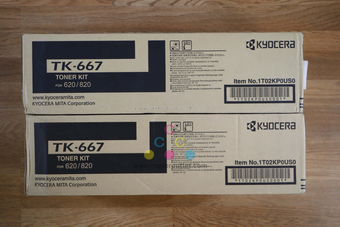 Lot of 2 Kyocera 620/820 TK-667 Black Toner Kit Same Day Shipping!!