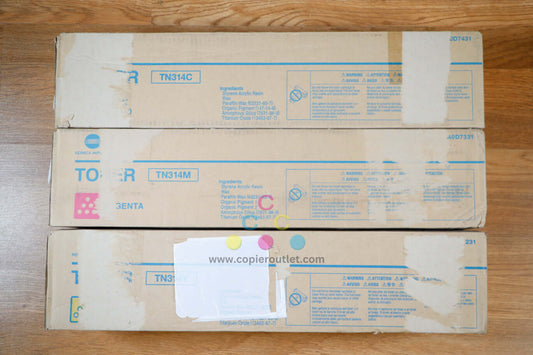 Cosmetic Konica Minolta TN314 CMY Toner Cart BizHub C353/C353P Same Day Shipping