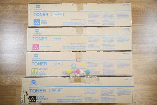 Open Konica Minolta TN213 CMYK Toner Cartridges BizHub C203/C253 Same Day Ship!!