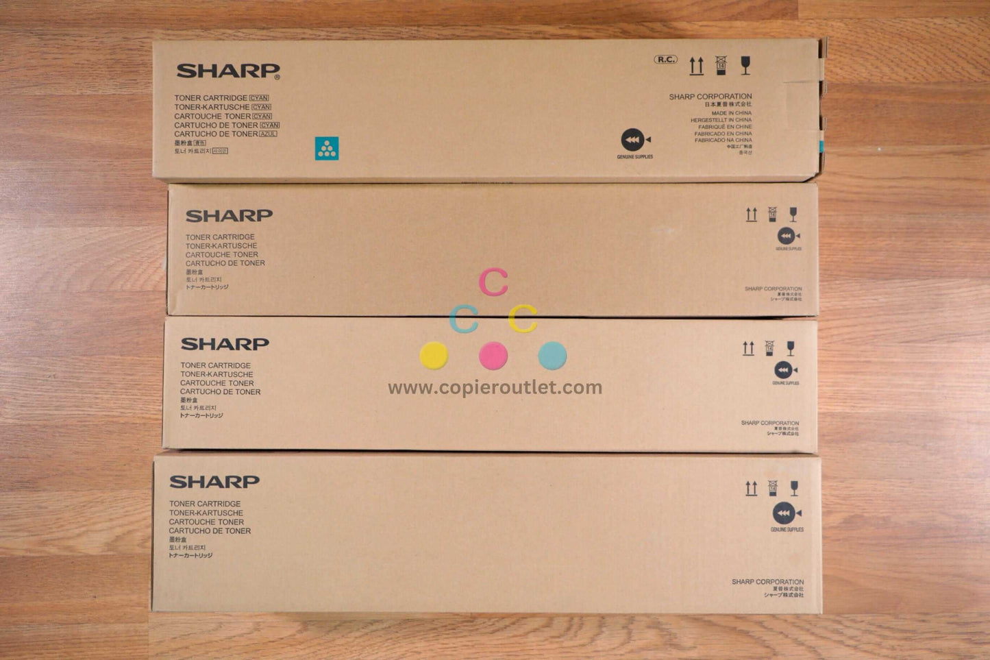 Sharp MX-75NT CMY, MX-62NT-BA Toner Set MX-6500N,7090N,7500N,8090N Same Day Ship