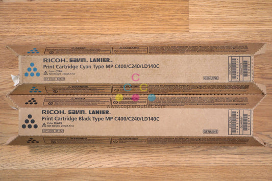 Lot of 2 Ricoh MP C400/C240/LD140C CK Toner Cartridges EDP:841724, 25 Same Day!! - copier-clearance-center