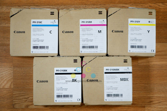 5 Canon PFI-310 C,M,Y,BK,MBK Pigment Ink iPR TX-2000/TX-4000 Same Day Shipping!!