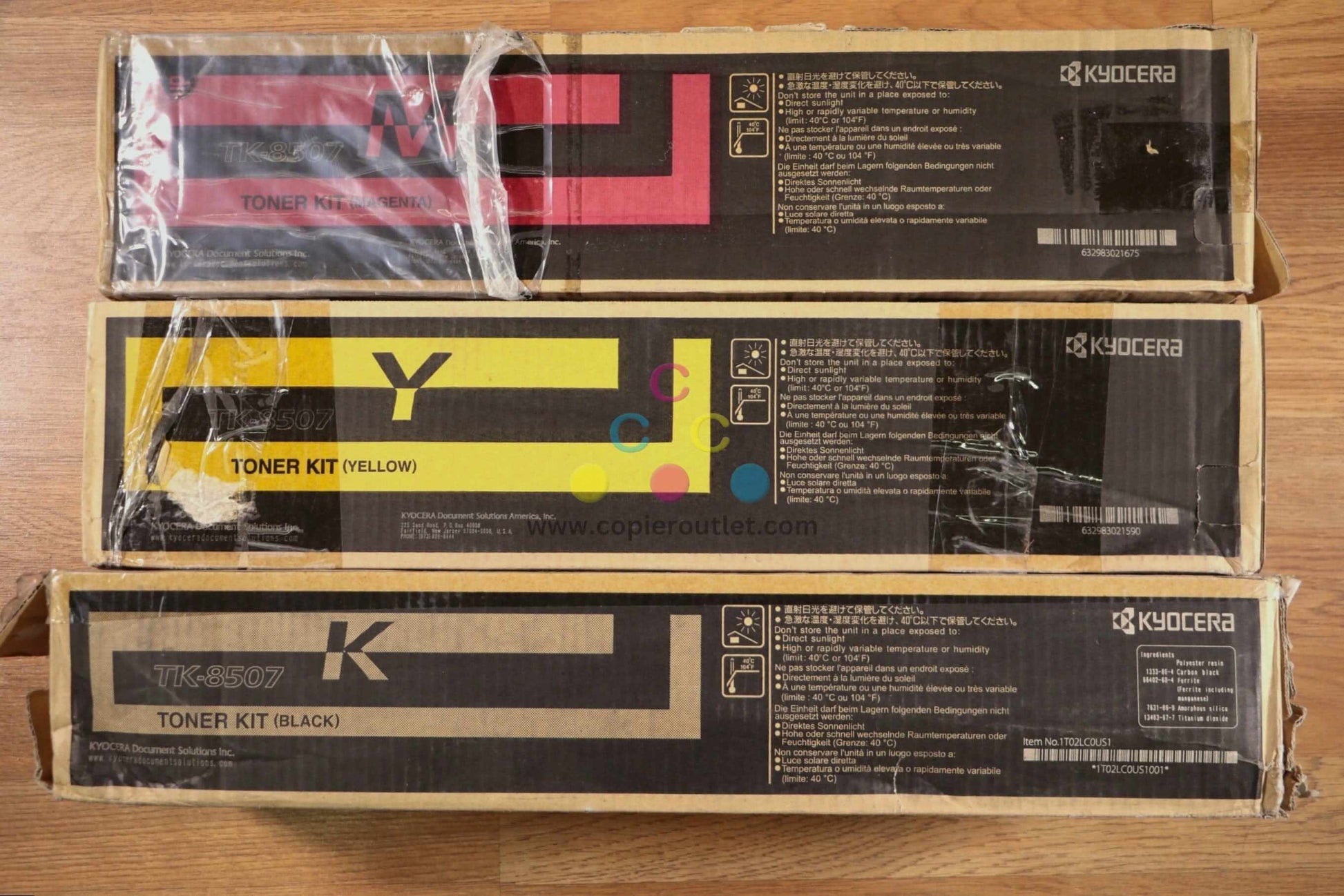 Kyocera TK-8507 MY & K(Open) Toner Kits TASKalfa 4550ci/ 4551ci/ 4551ci/ 5551ci - copier-clearance-center