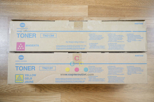 Open Konica Minolta TN213 MY Toner Cartridges BizHub C203/C253 Same Day Shipping