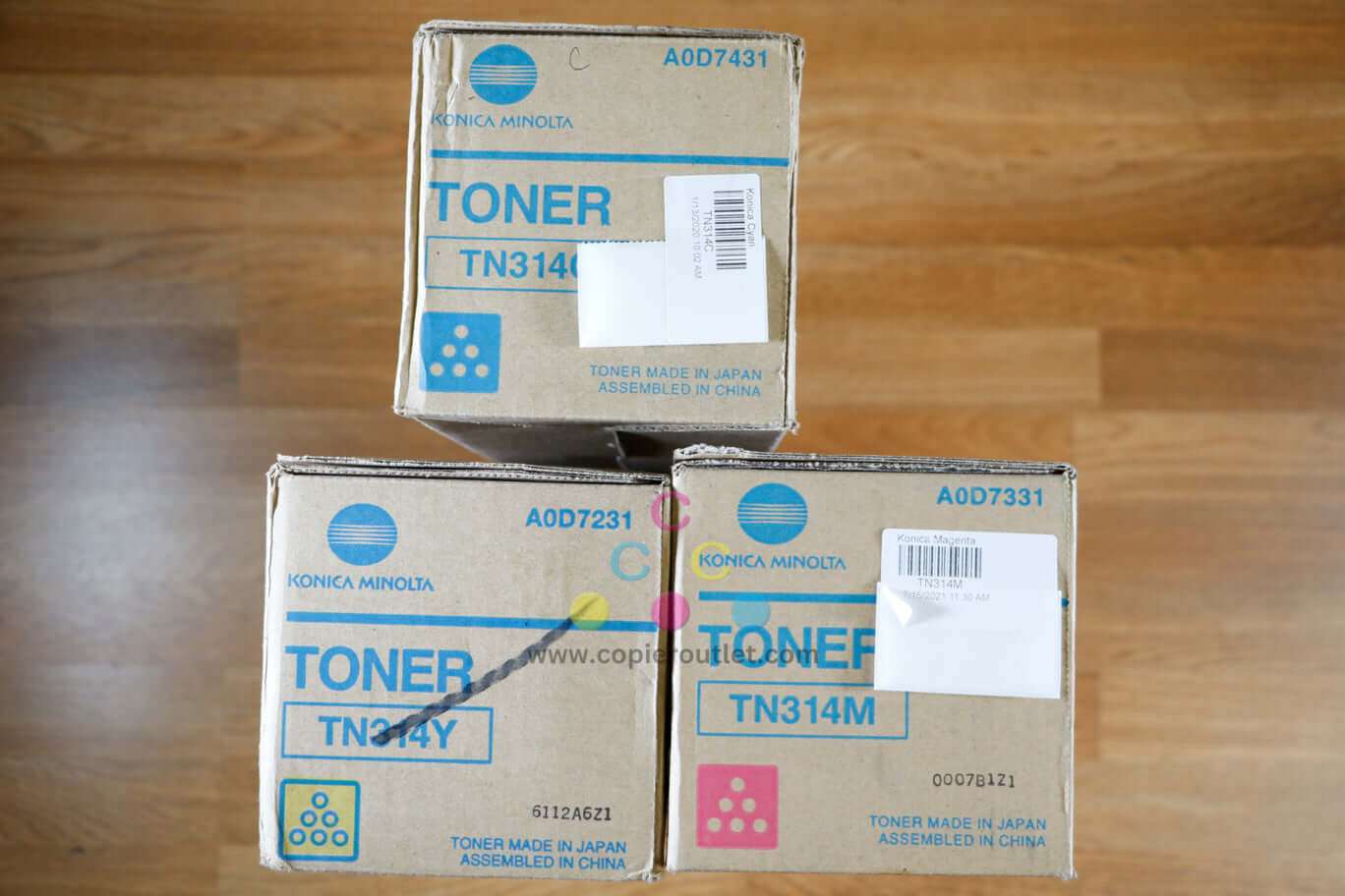 Cosmetic Konica Minolta TN314 CMY Toner Cart BizHub C353/C353P Same Day Shipping