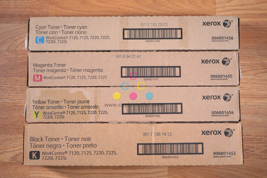 Xerox Lot of 4 CMYK Toner Set WorkCentre 7120,7125,7220,7225 Same Day Shipping!! - copier-clearance-center