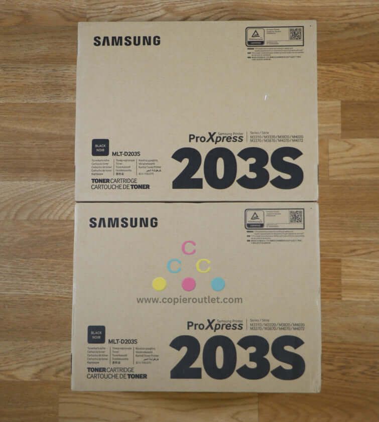 2 Genuine Samsung MLT-D203S Black Ex. Hi. Yield Toner Cartridge Same Day Shipping