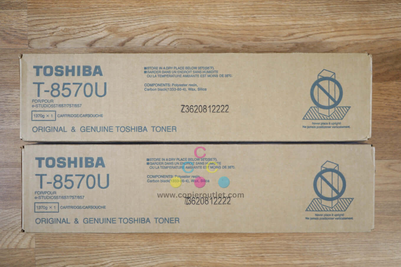 Lot Of 2 Genuine Toshiba T-8570U K Toner Cartridge eSTUDIO 557/857 Same Day Ship