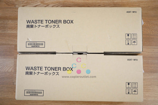 2 OEM Konica Minolta A0AT-WY0 / A0ATWY0 Waste Toner Box BizHub C451,C550,C650