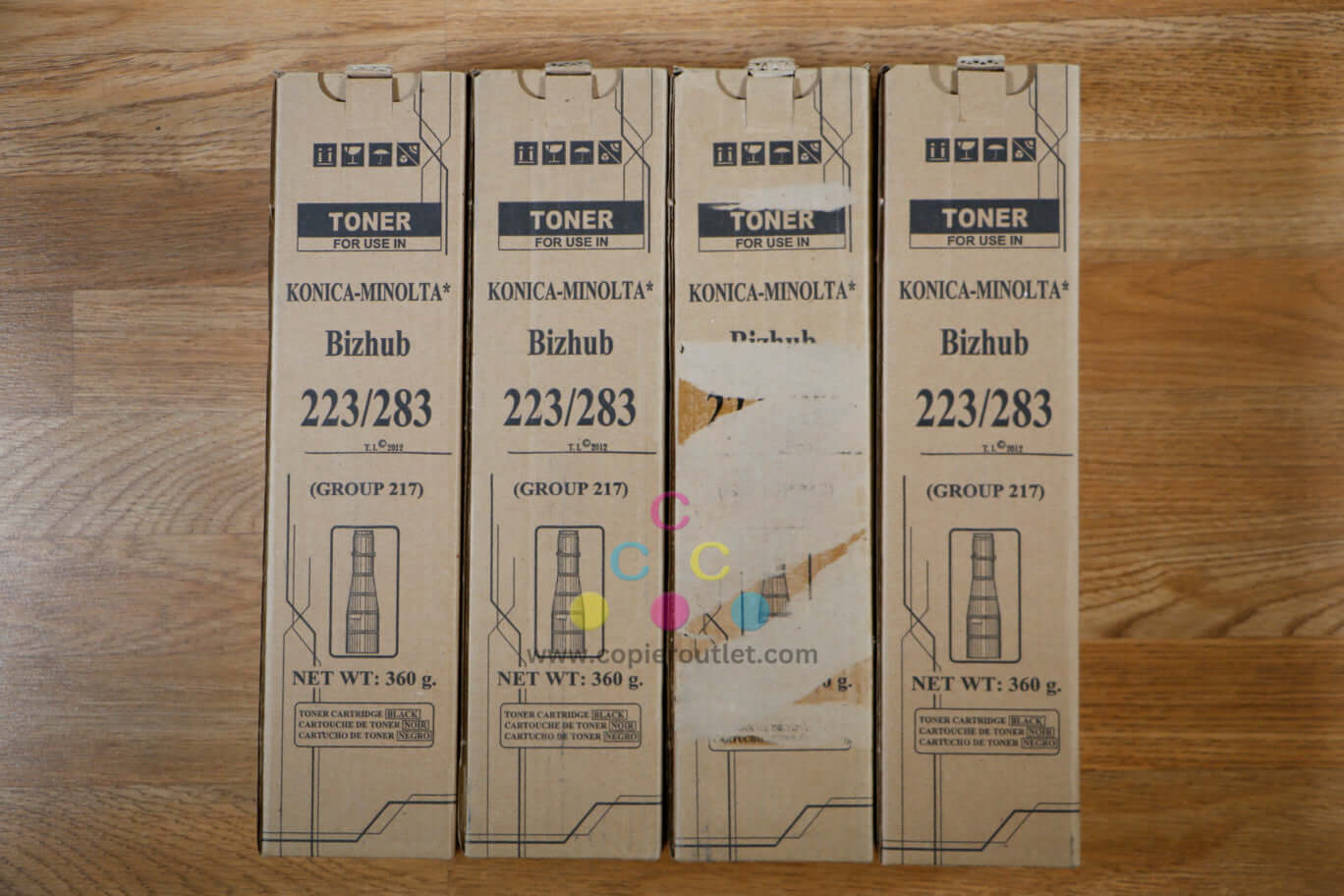 Lot of 4 Compatible with Konica Minolta TN217 BizHub 223/283 K toner Cartridge