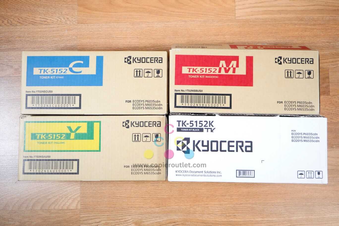 Open Kyocera TK-5152 CMYK Toner Cartridges ECOSYS P6035cdn Same Day Shipping!!!!