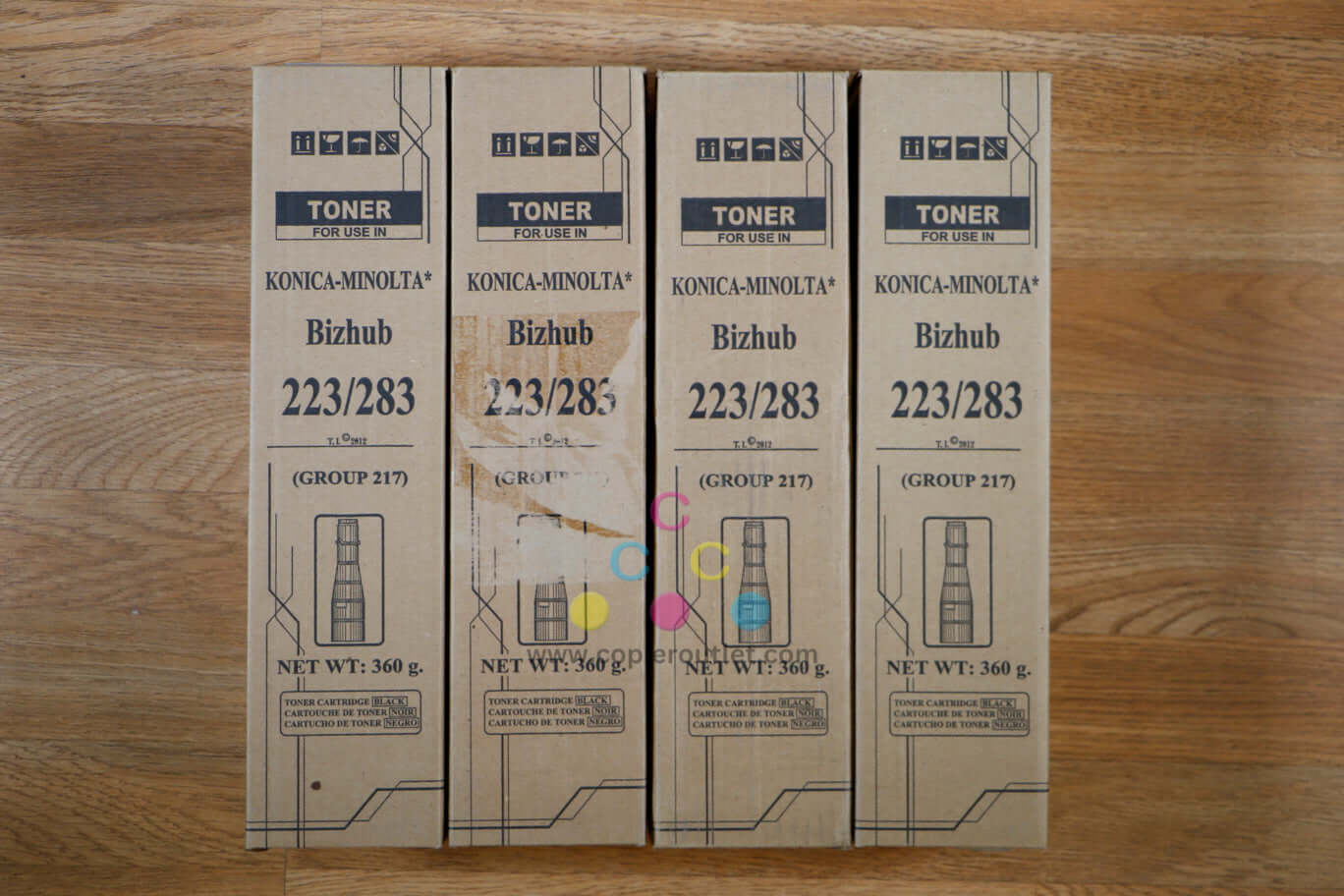 Lot of 4 Compatible with Konica Minolta TN217 BizHub 223/283 K toner Cartridge