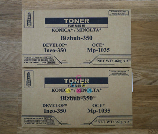 Lot of 2 Compatible with Konica Minolta BizHub 350 Black Toner Cartridges