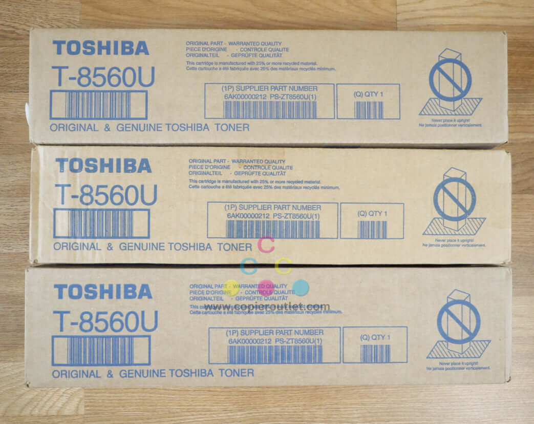 Lot of 3 Toshiba T-8560U Black Toner Cartridge eSTUDIO 556/656/756 Same Day Ship