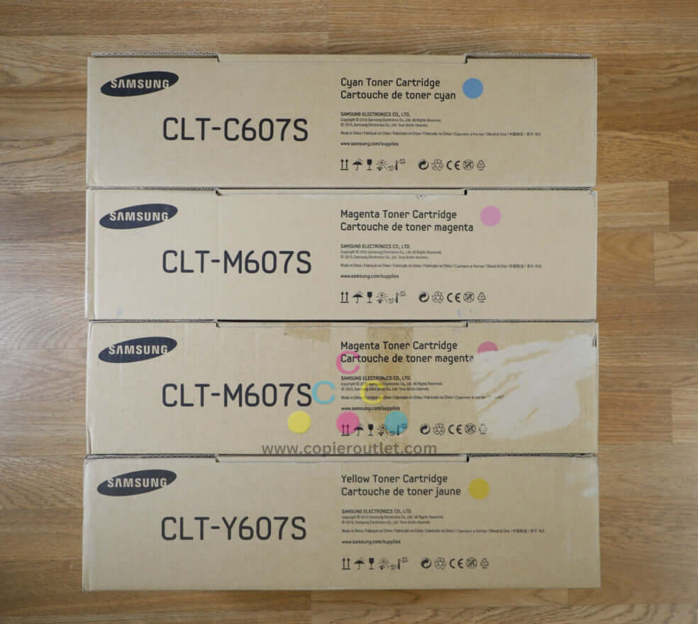Samsung MultiXpress CLX-9250ND/9352NA CLT-607S CMMY Toner Carts. Same Day Ship
