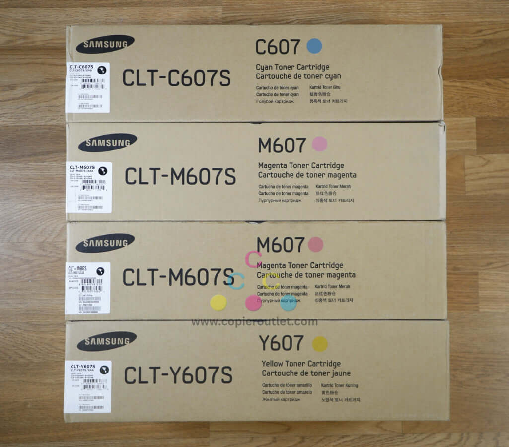 Samsung MultiXpress CLX-9250ND/9352NA CLT-607S CMMY Toner Carts. Same Day Ship