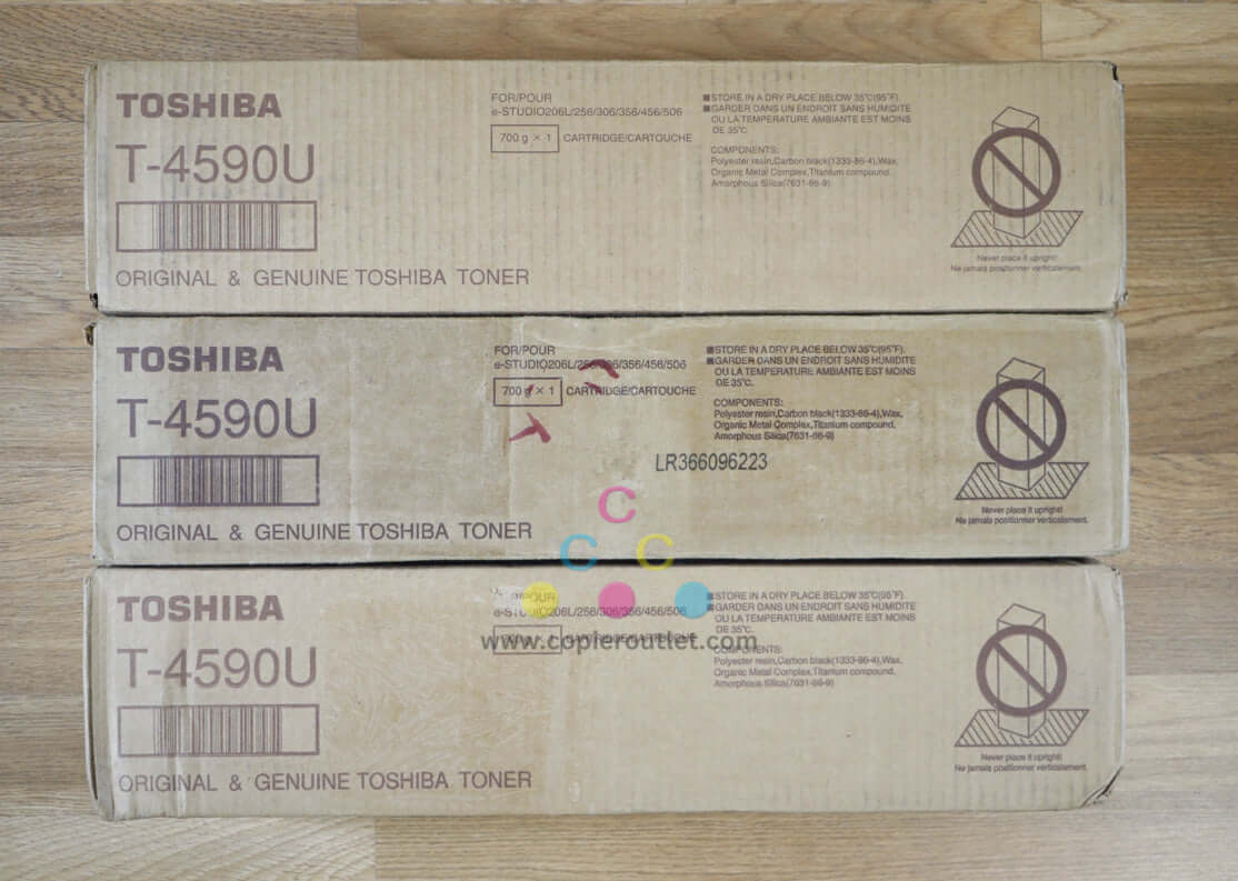 Lot of 3 Toshiba T-4590U Black Toner Cartridge e-STUDIO 206L/506 Same Day Ship!!