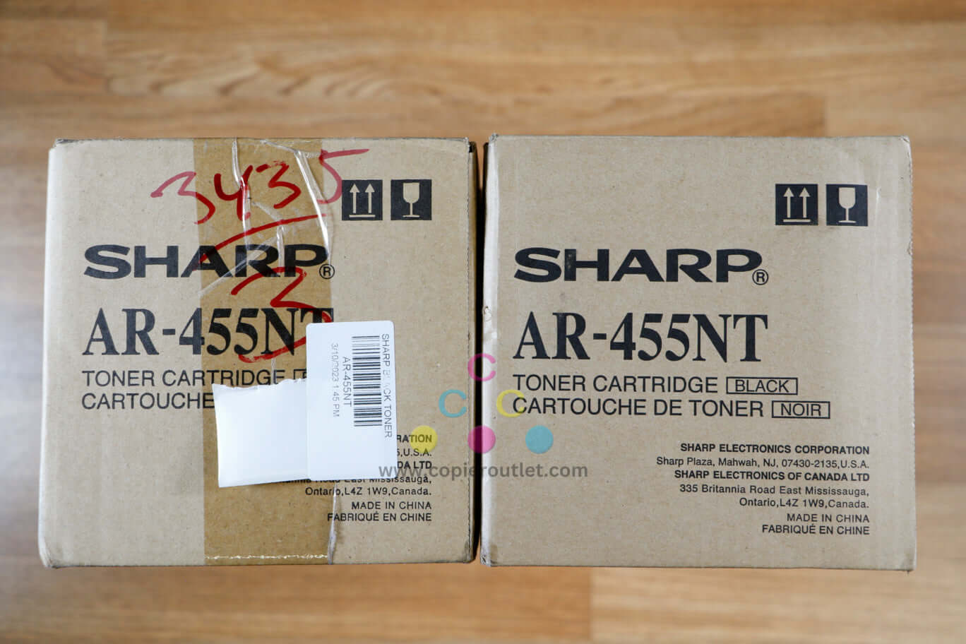 Lot of 2 Sharp AR-455NT Black Toner Cartridge ARM355N/MX-M450U Same Day Shipping