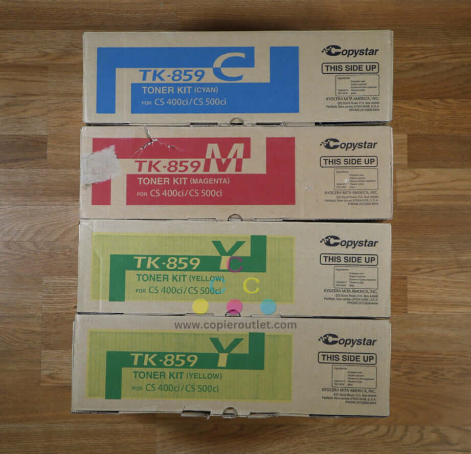 OEM Copystar CS400ci/CS500ci TK-859 Cyan/Magenta/(2)Yellow Toner Kit Free Ship!!