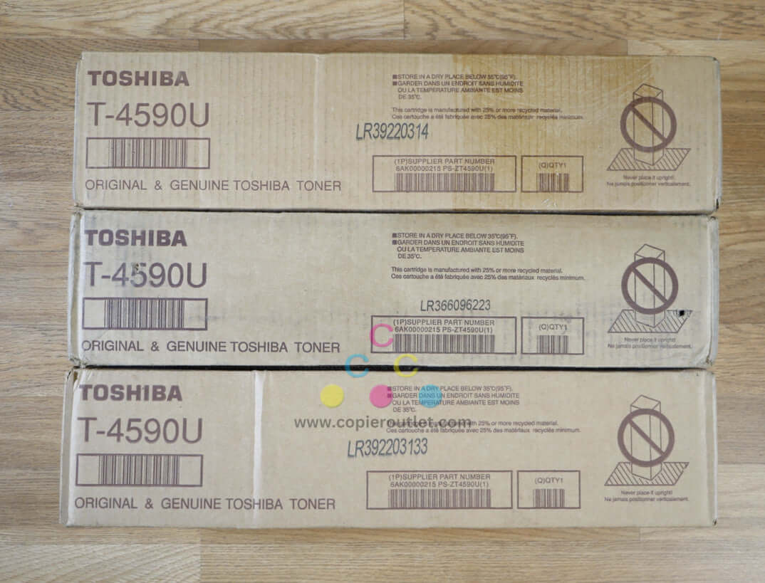 Lot of 3 Toshiba T-4590U Black Toner Cartridge e-STUDIO 206L/506 Same Day Ship!!