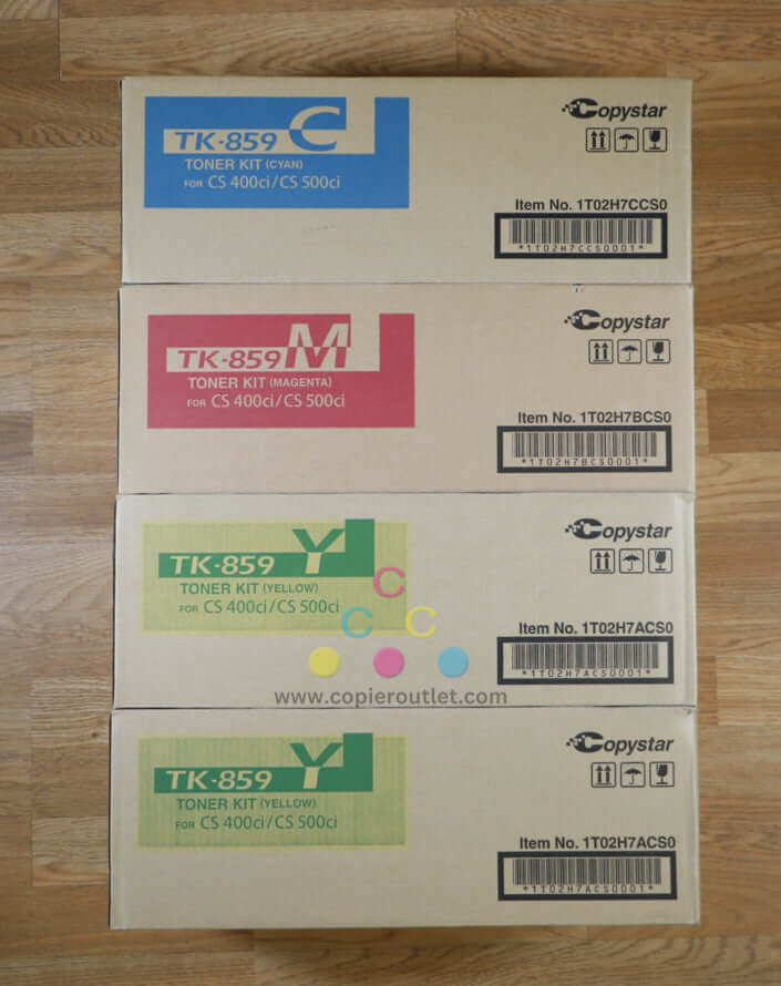 OEM Copystar CS400ci/CS500ci TK-859 Cyan/Magenta/(2)Yellow Toner Kit Free Ship!!