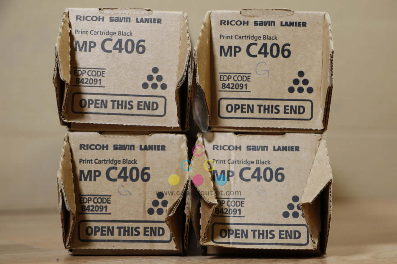 Ricoh Savin Lanier MP C406 KKKK Toner Cartridges MP C306/C307 Same Day Shipping!