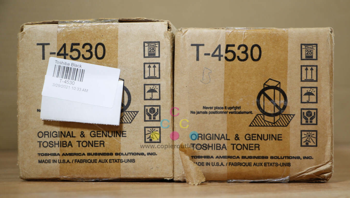Lot of 2 Toshiba T-4530U Black Toner Cartridge e-STUDIO 205L/455SE Same Day Ship