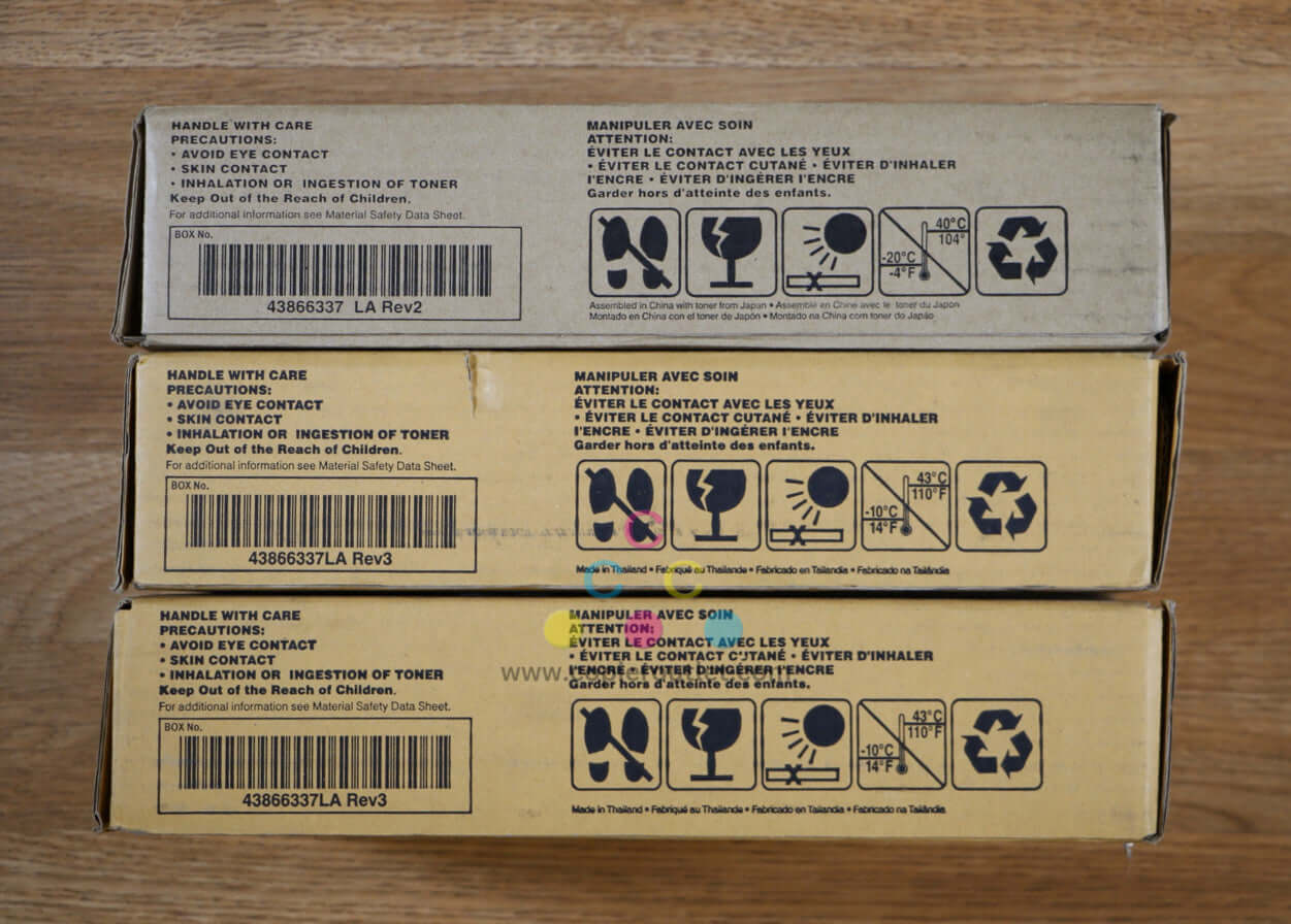 OKI 52123803, 52123801, 52123804 MPS711C CYK Toner Cartridges Same Day Shipping!