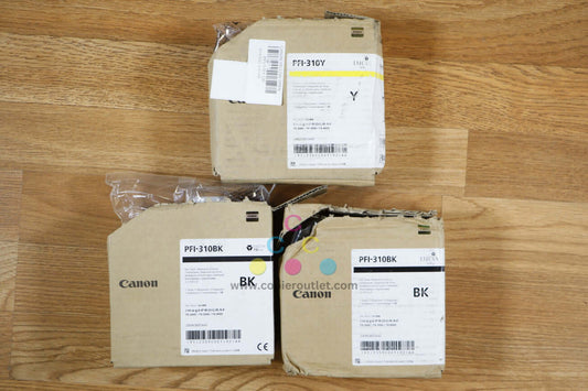 3 Open Canon PFI-310 Y,BK,BK Pigment Ink iPR TX-2000/TX-4000 Same Day Shipping!!