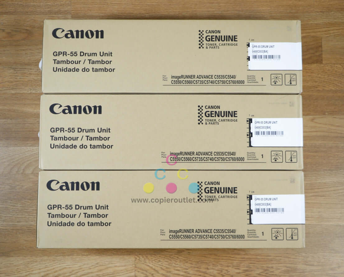 Lot of 3 Canon Drum Units GPR-55 iRADV C5535/C5540/C5760/6000 Same Day Shipping!