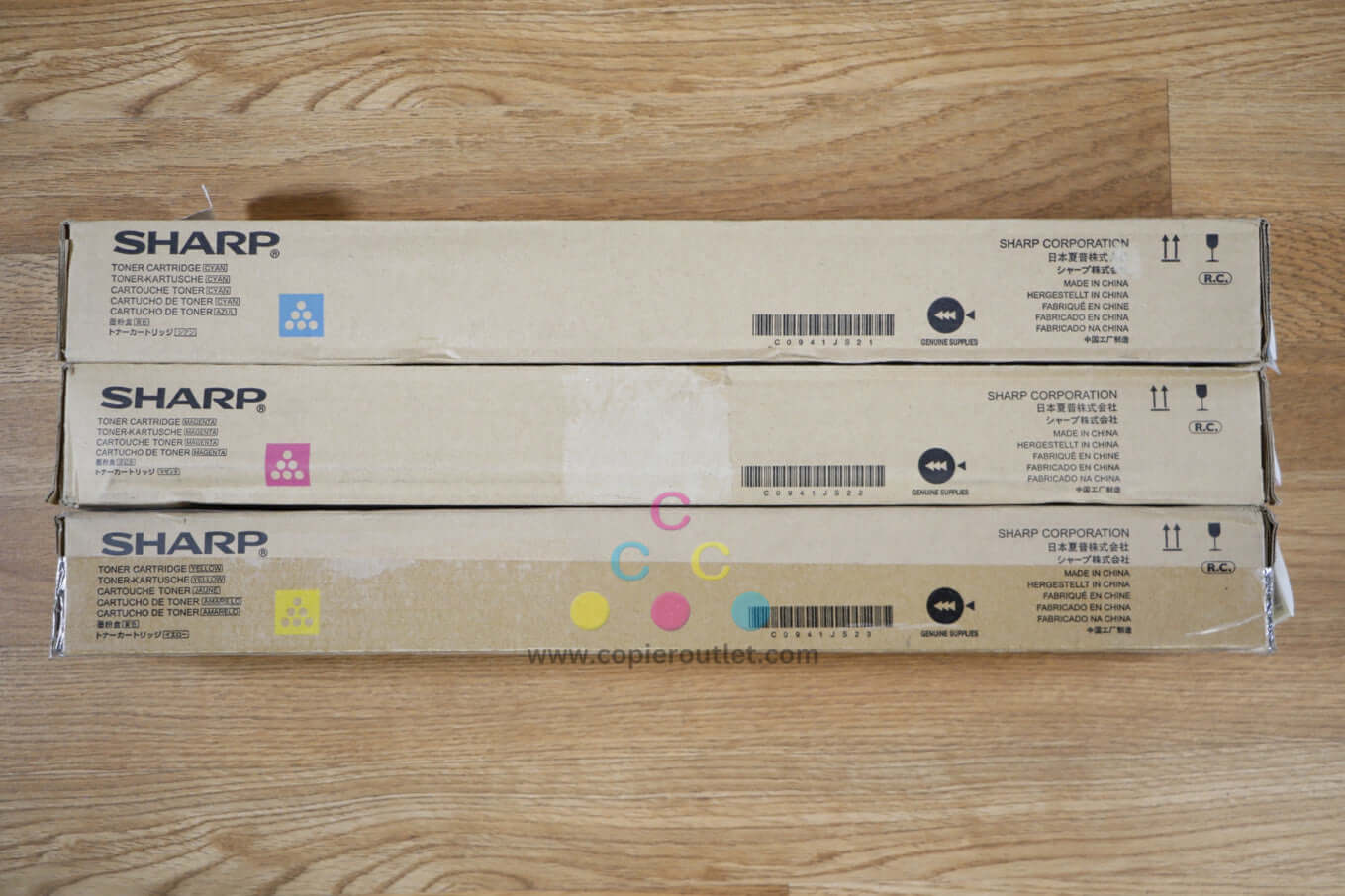 Genuine Sharp MX-31NT CMY Toner Cartridges MX-2600N/MX-5001N Same Day Shipping!!