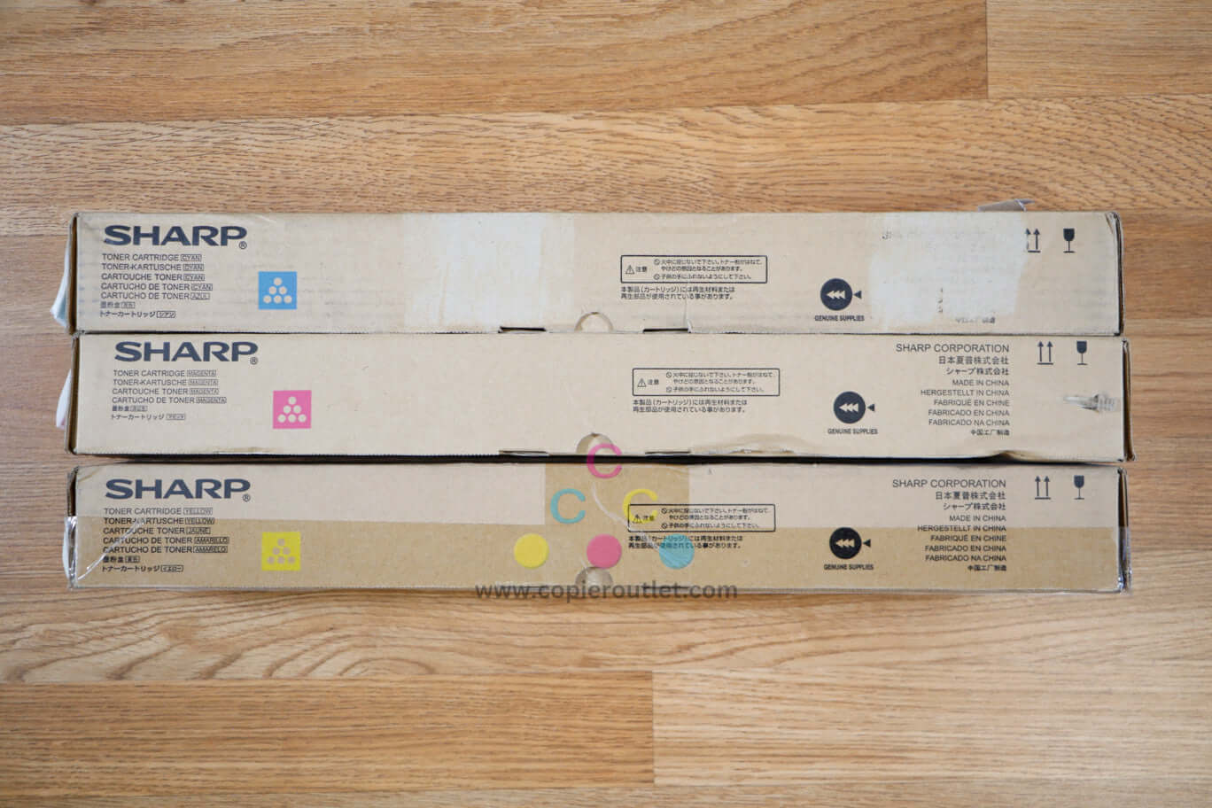 Genuine Sharp MX-31NT CMY Toner Cartridges MX-2600N/MX-5001N Same Day Shipping!!