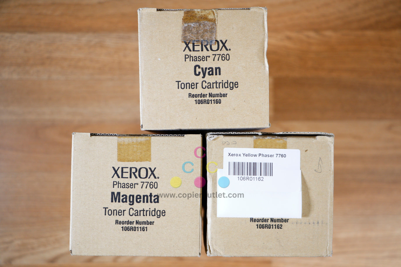 Xerox Phaser 7760 7760/7760GX CMY 106R01160/61/62 Toner Cart. Same Day Shipping!