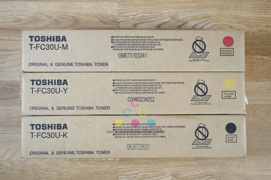 Genuine Toshiba T-FC30U MYK Toner Cartidges e-STUDIO 2050C/2551C Same Day Ship!!