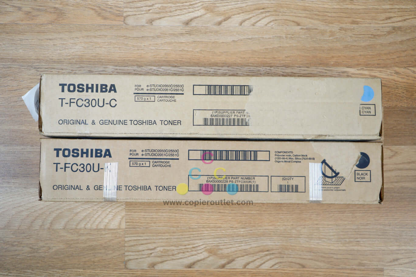 Genuine Toshiba T-FC30U CK Toner Cartidges e-STUDIO 2050C/2551C Same Day Ship!!!