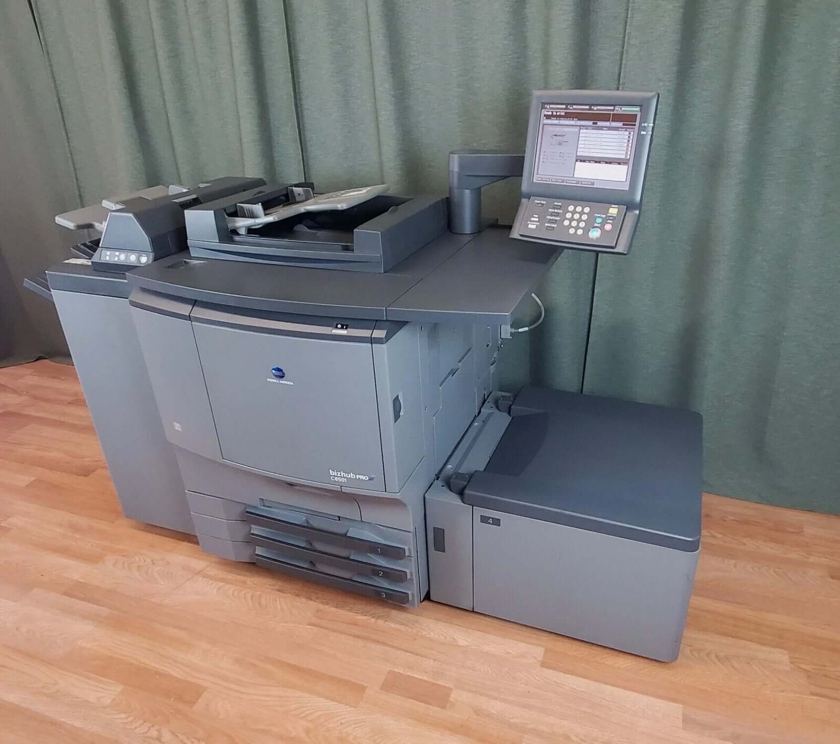 Konica Minolta Bizhub Pro C6501 Color Copier Printer Scanner Booklet Finisher 2M - copier-clearance-center