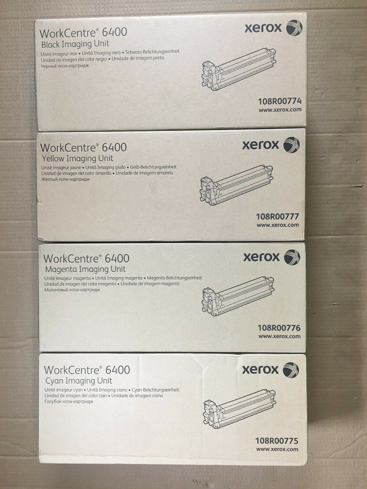 Xerox WorkCentre 6400 CMYK Imaging Unit 108R00774-108R00777 - FedEx 2Day Air!! - copier-clearance-center