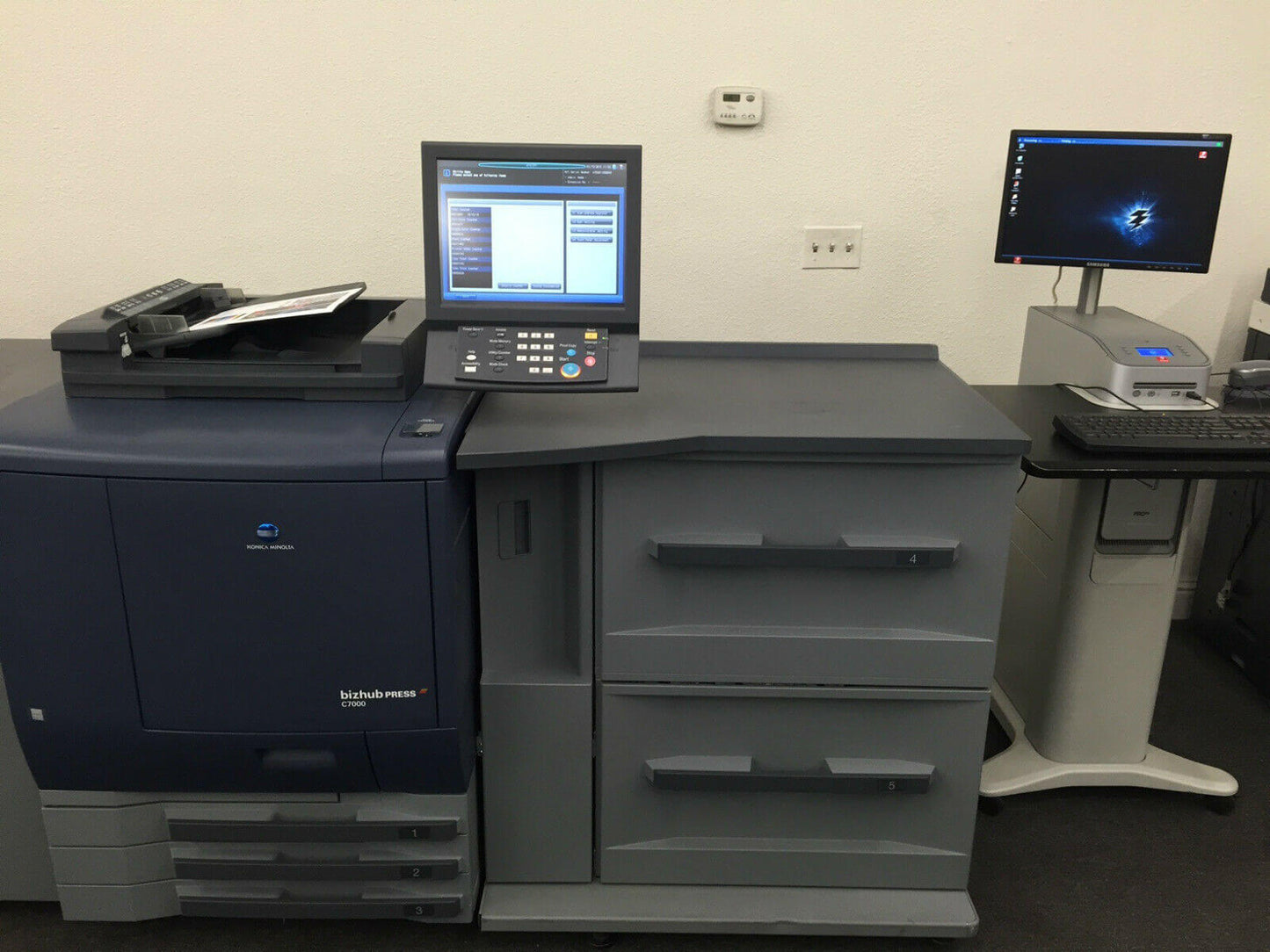 Konica Minolta Bizhub Press C7000 Copier Printer Scanner LCT Pro 80 Fiery 630k - copier-clearance-center